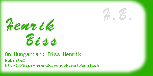 henrik biss business card
